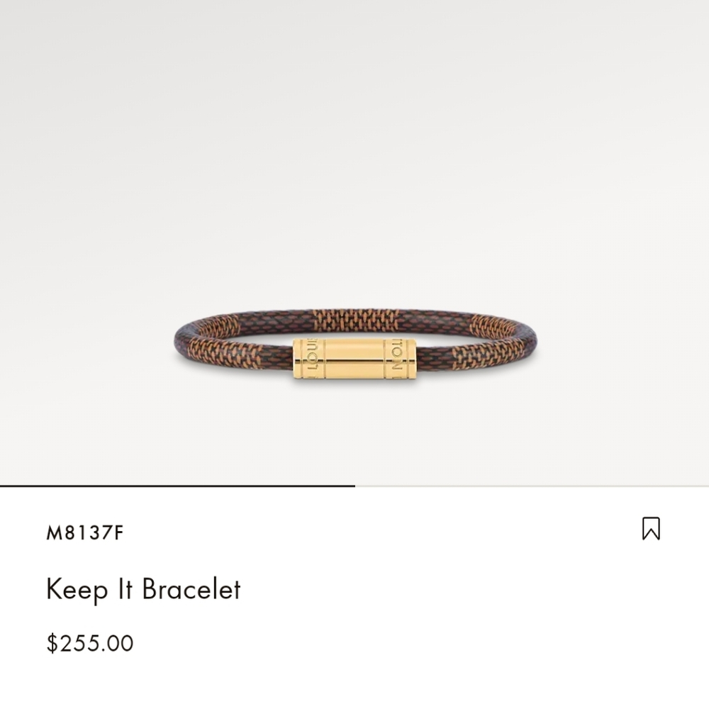 Louis Vuitton Keep it bracelet. Authentic gently worn.  Size 17